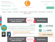 Tablet Screenshot of livingrichwithcoupons.com